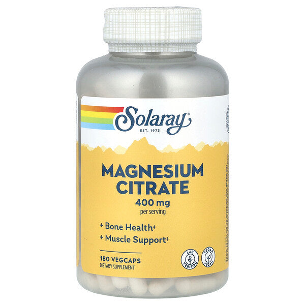 Solaray Magnesium Citrate 180 Vegcaps 133 Mg Kapsul