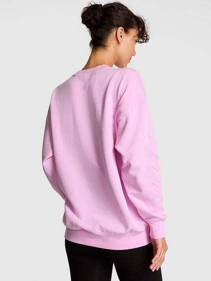 PINK Campus Fleece™ Oversized Crew Sweatshirt