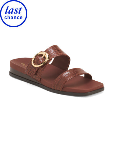 COLE HAAN Leather Oaklynn Cüt Zolaqlı Sandal