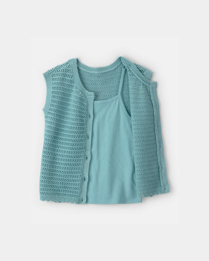 OshKosh B'gosh Qız 2-Parçalı Kazak Üstü Dəsti - Mavi
