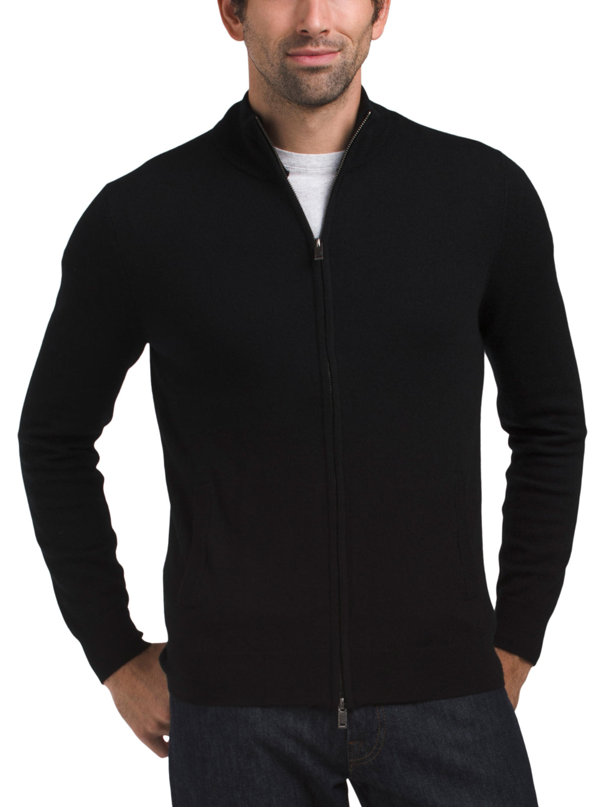 Extrafine Merino Wool Full Zip Cardigan