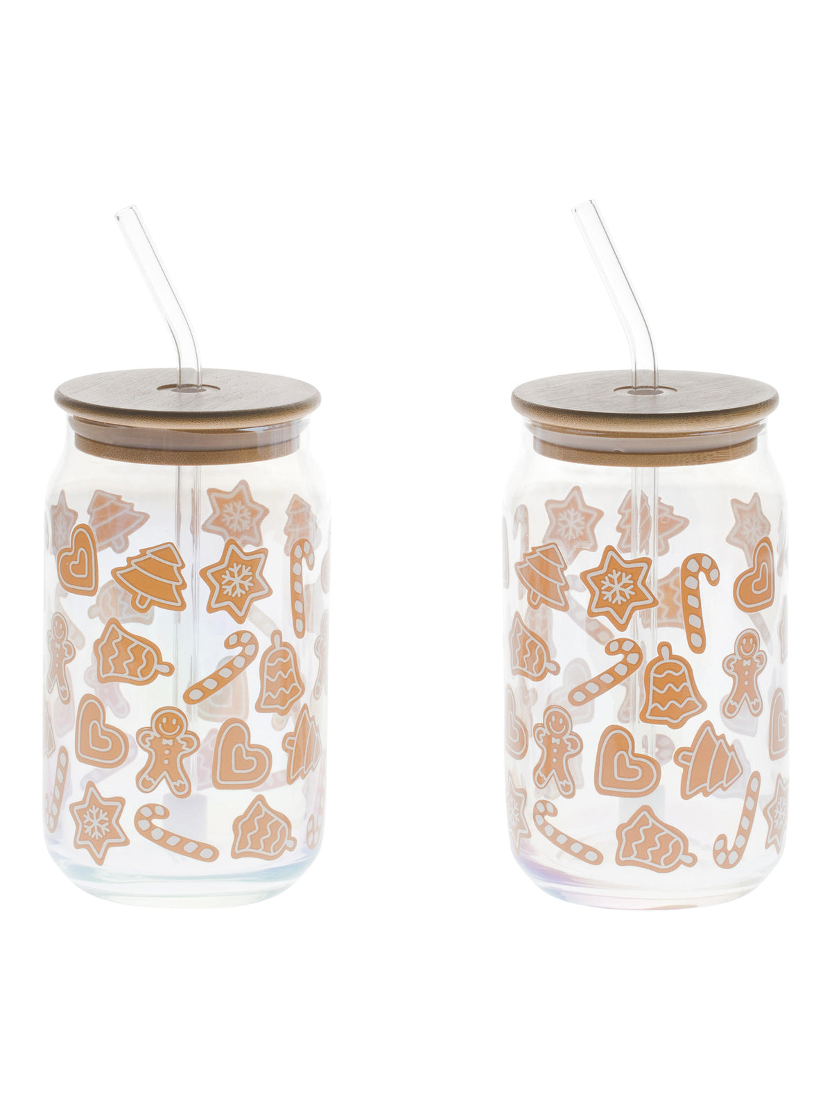 JINGLES & JOY 2pk Icons Luster Sipper Şüşə Bardak