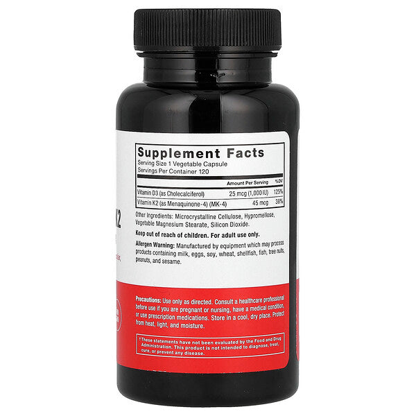 Force Factor D3 K2 Vitamini 120 Bitki Kapsulu
