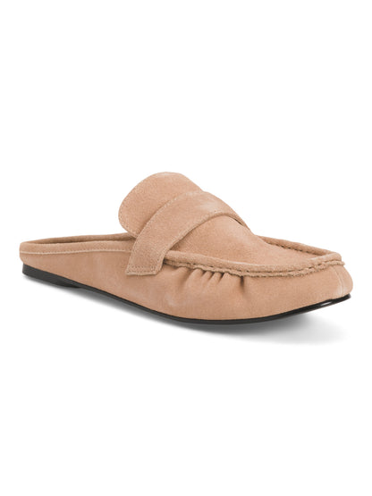 BLACK SUEDE STUDIO Suede Arwin Ruched Arxa Açıq Loaferləri