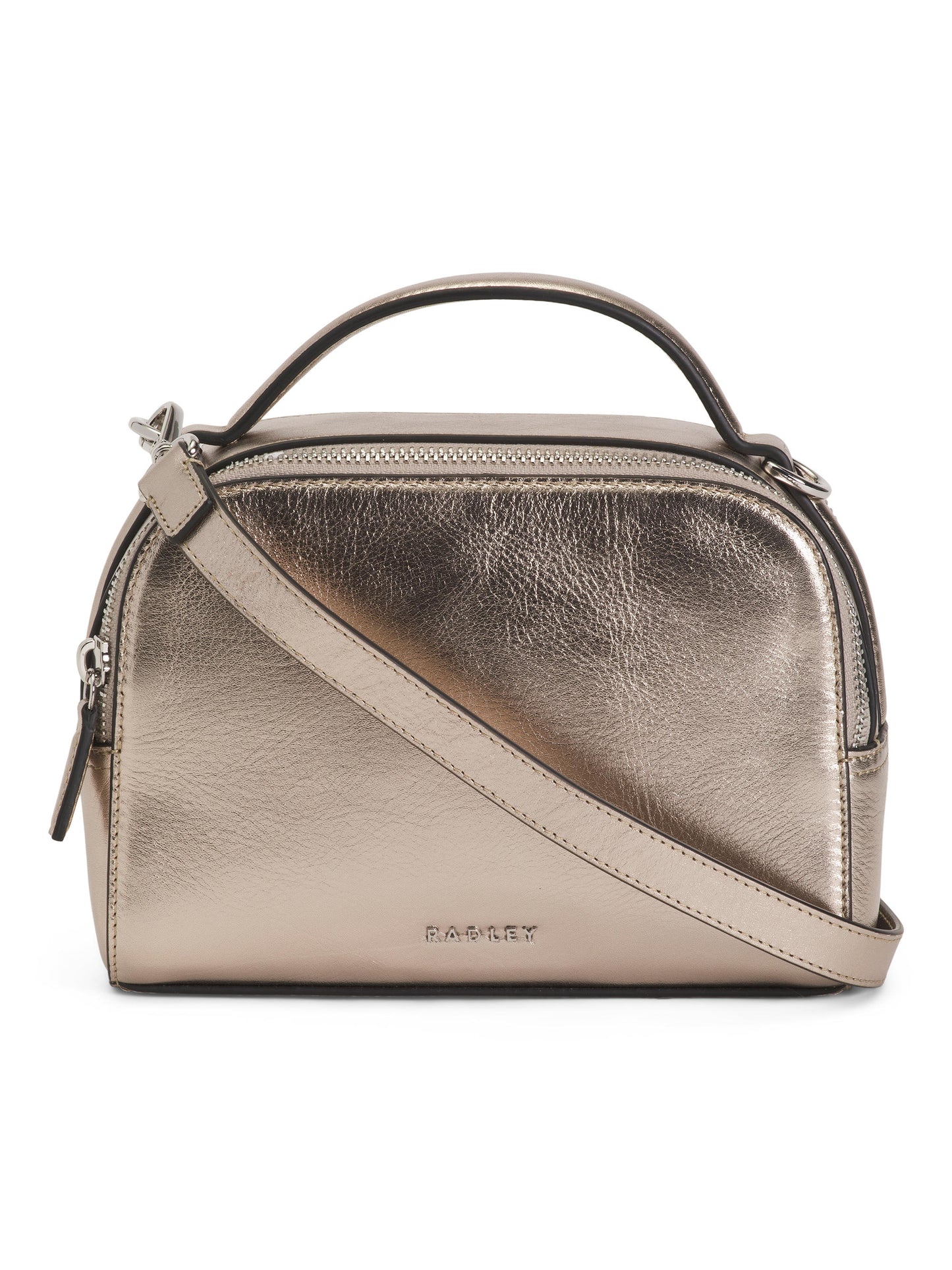 RADLEY LONDON Leather Elm Avenue Metallik Kiçik Zip Top Çapraz Çanta