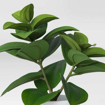 Süni Yarpaq Bitki - Threshold™: Peperomia Caperata Melamin Qabda, Daxili Saxta Flora Dekorasyonu YoxYox