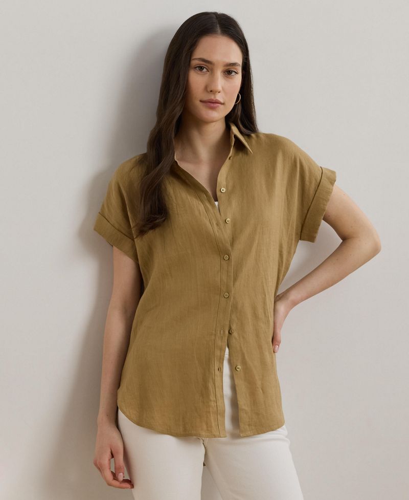 Lauren Ralph Lauren Dolman Qolu 100% Kətən Köynək
