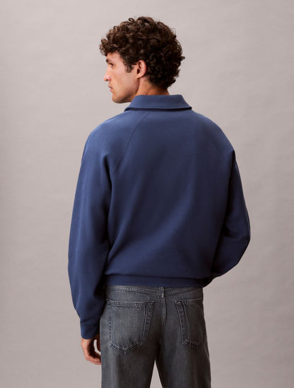 Calvin Klein Varsity Monogram Logo Quarter Zip Huddi