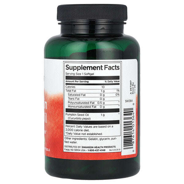 Swanson Balqabaq Tohumu Yağı 1 000 Mg 100 Yumuşak Kapsul YoxYox
