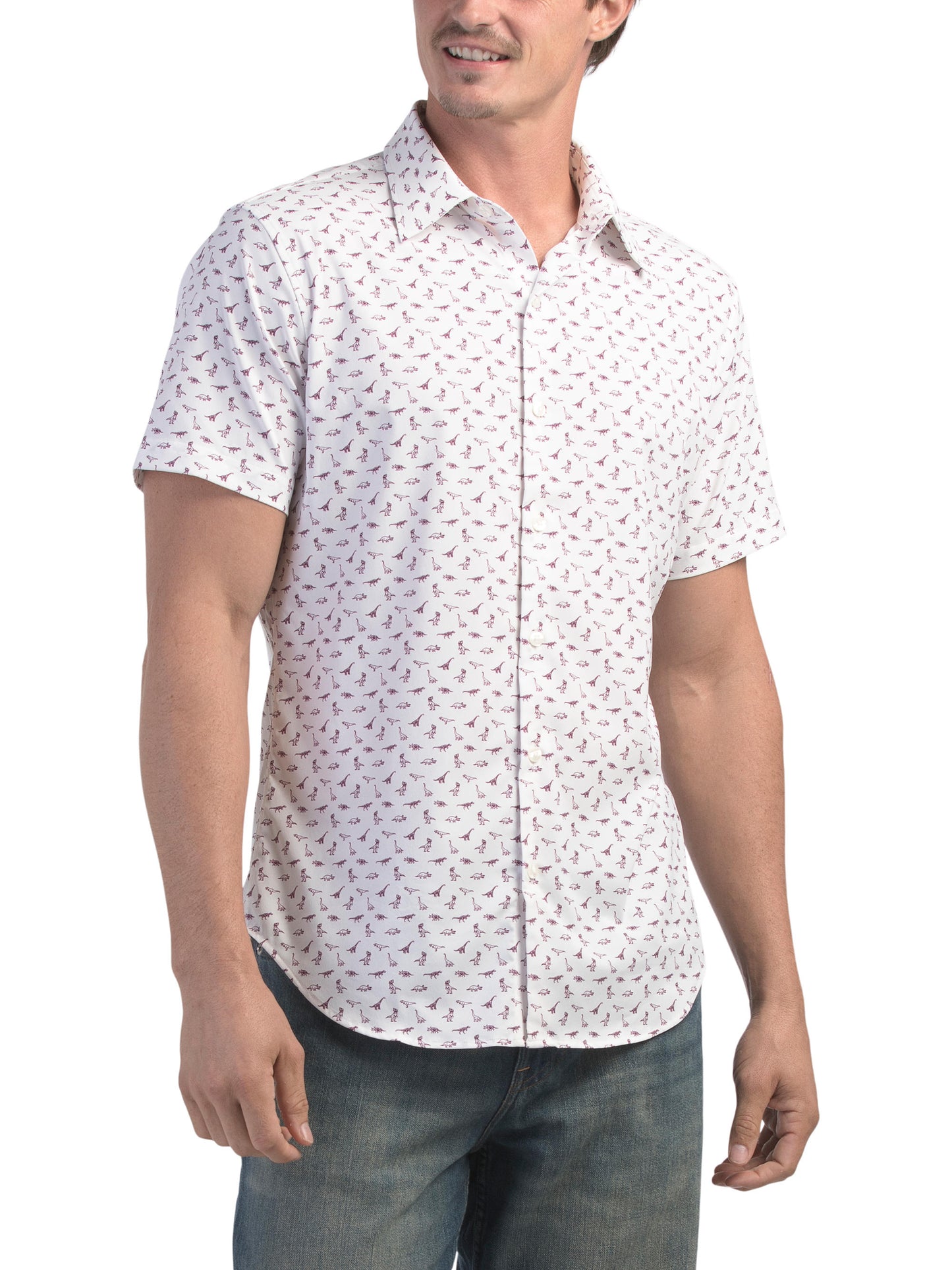 BONOBOS Slim Fit Texnoloji Qısa Səviyyəli Köynək