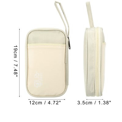 Unique Bargains Elektronika Təşkilatçı Çanta 7.48"x4.72"x1.38" Bej