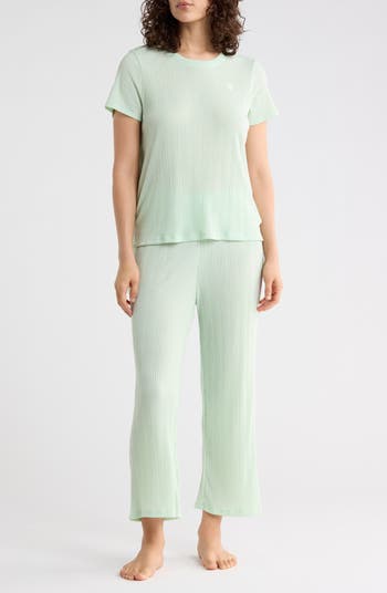 Tommy Hilfiger Ribbed T-Shirt & Crop Pants Pajamas