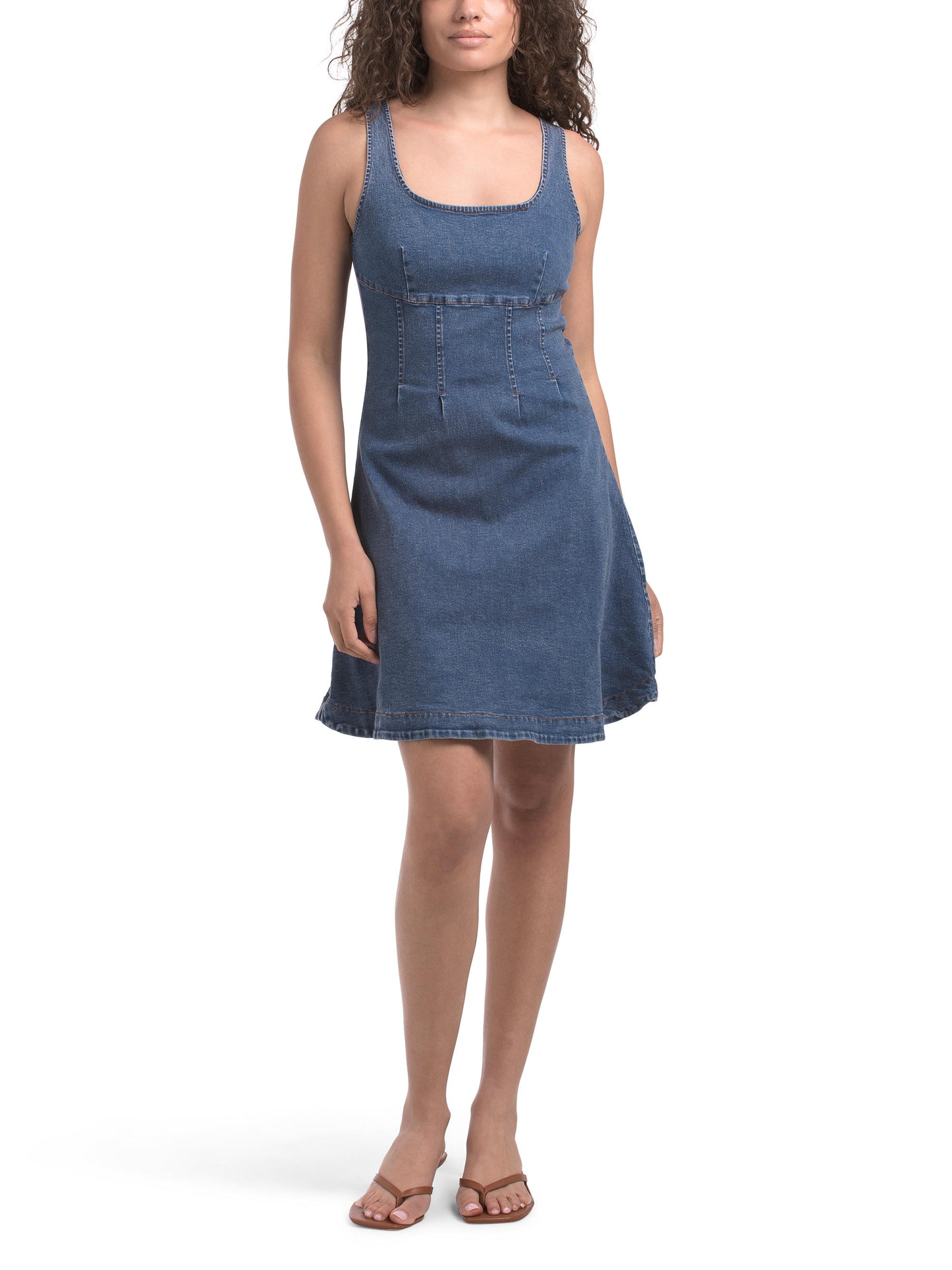 LE LIS Denim Arkalı Fermuarlı Mini Geyim