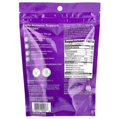 Nature's Way Sambucus Elderberry Immune Lozenges Orijinal Sirkədəlli 24 Pastil