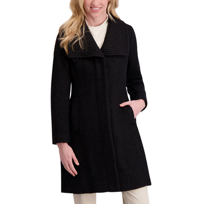Kenneth Cole Qadın Yün Qarışımlı Palto, Qara, X-Small