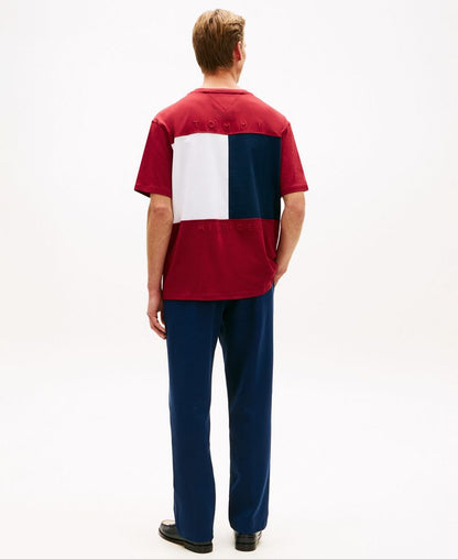Tommy Hilfiger Kişi Geri Bayraqlı Nakışlı Köynək