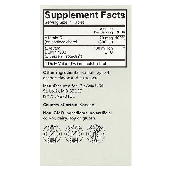 Biogaia Protectis Kids Immune Active Narıncı 60 Probiotik Çeynənən Tablet
