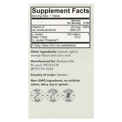 Biogaia Protectis Kids Immune Active Narıncı 60 Probiotik Çeynənən Tablet