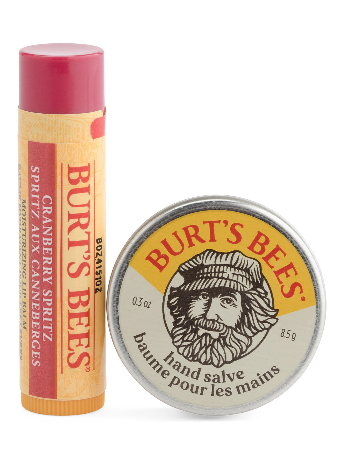 BURT'S BEES 2 Əsas Cranberry Spritz Dodaq Balzamı və Əl Kremi Hədiyyə Dəsti