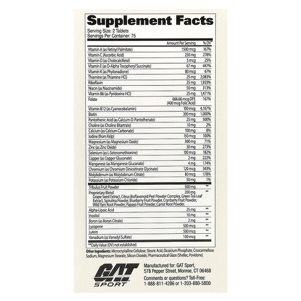 Gat Mens Multi Test 150 Tablet