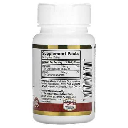 21st Century D3 25 Mcg 1000 IU 60 Tablet