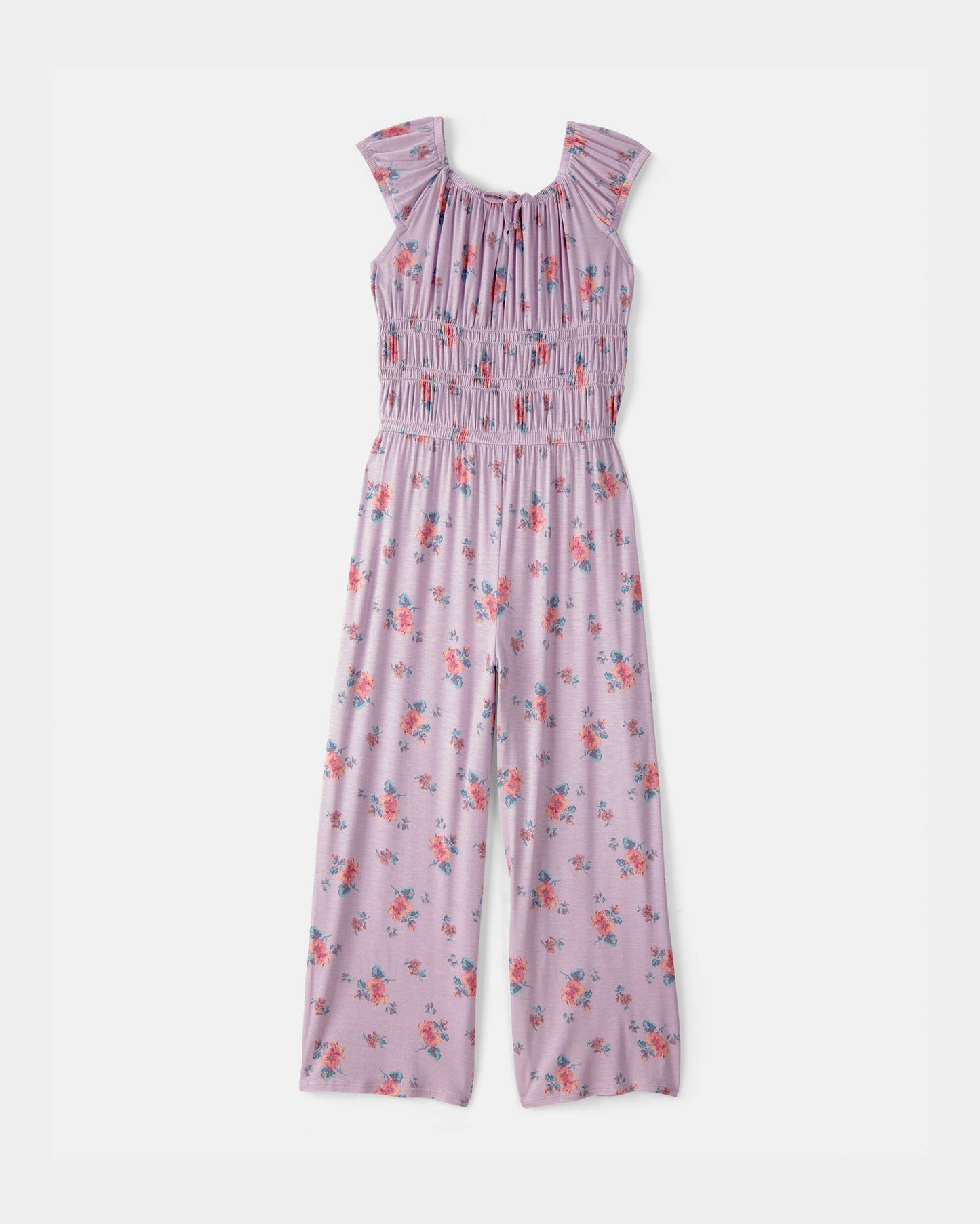 OshKosh B'gosh Qız Çiçəkli Smok Tulumlu - Bənövşəyi