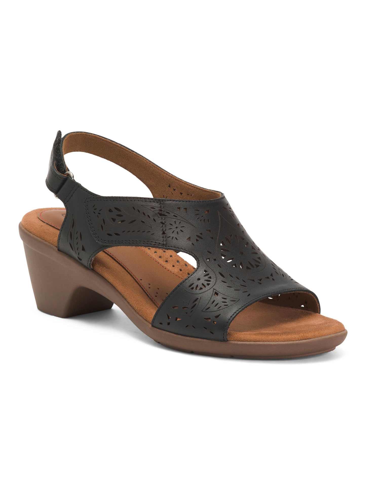 COBB HILL ROCKPORT Leather Corria Topuqlu Rahat Sandal