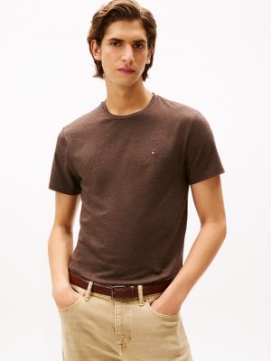 Tommy Hilfiger Dar Oturan Köynək, Qəhvəyi Heather