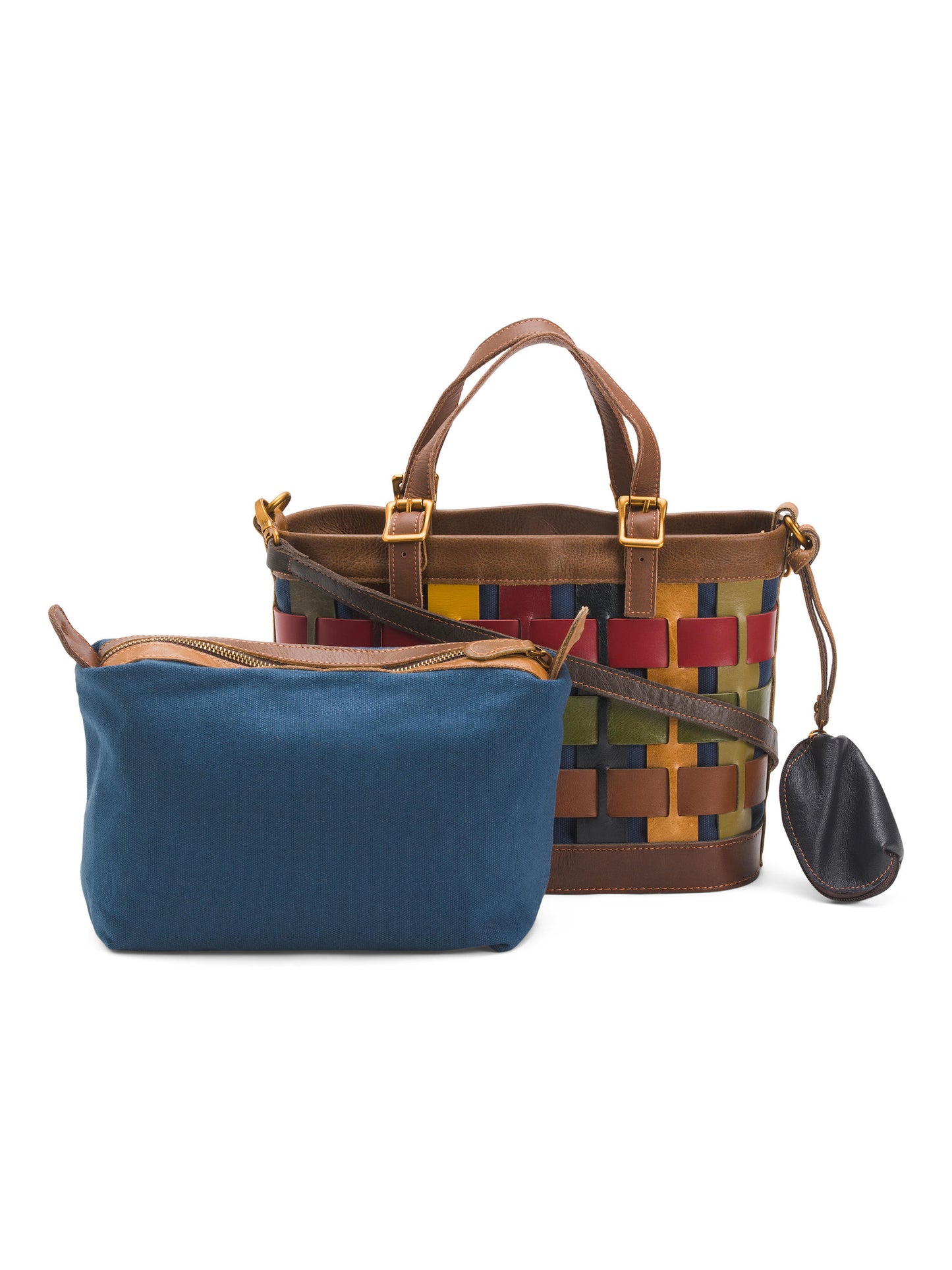 AMERILEATHER Leather Dorgon Latigo Basket Çanta