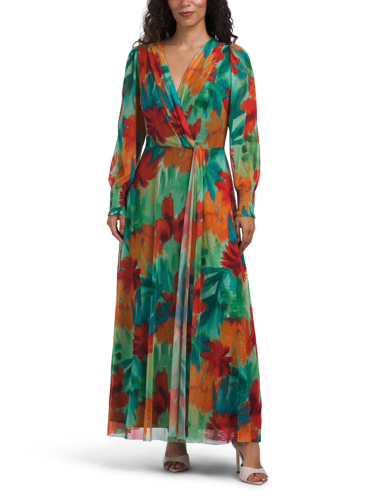 LONDON TIMES Mesh Maxi Geyim