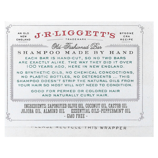 J R Liggett's Old Fashioned Şampun Çubuğu Jojoba Nənaə 99 G