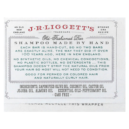 J R Liggett's Old Fashioned Şampun Çubuğu Jojoba Nənaə 99 G