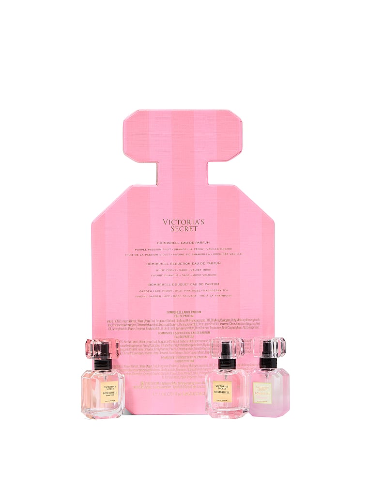Victoria's Secret 3-Parça Bombshell Mini Eau de Parfum Hədiyyə Dəsti Eksklüziv Bombshell Buket ilə