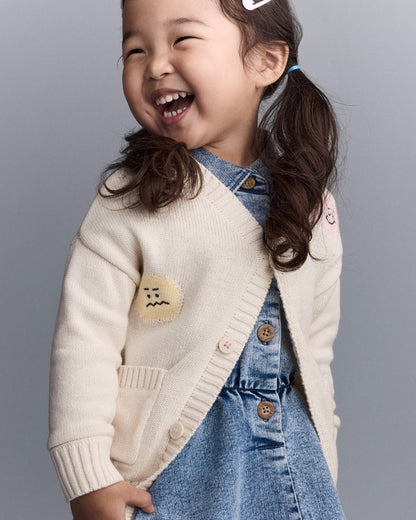 Carter's Uşaq Cardigan Personaj Baskılı Avenue Cibləri ilə - Krem