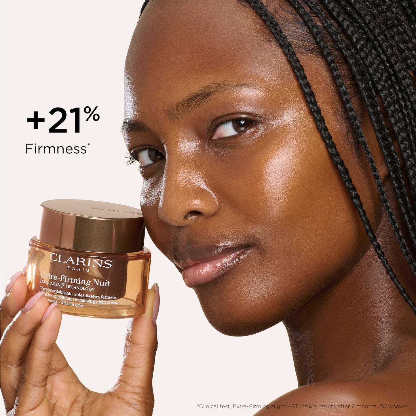 Clarins Extra-Firming Night Refillable Moisturizer Collagen Polypeptide və Niacinamide ilə