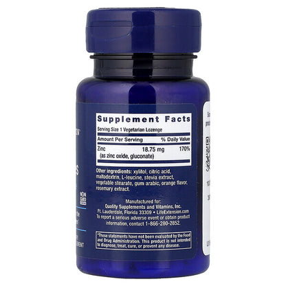 Life Extension Zinc Pastili Sitrus Narıncı 60 Veqetarian Pastil 18.75 Mg