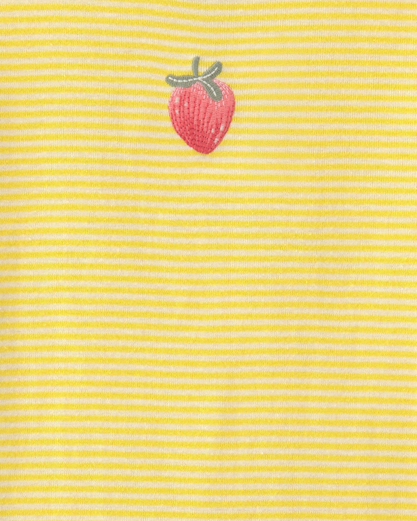 Carter's Qız Çiyələk 100% Pambıq Rahat Oturan 2-Parçalı Pijama Dəsti - Sarı