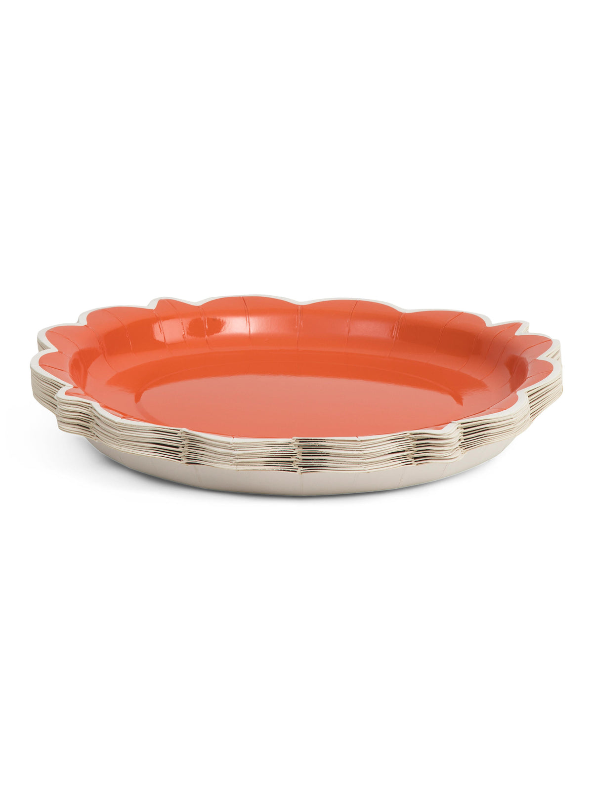 MY MINDS EYE 16ct 10in Falloween Rust Scalloped Round Plates