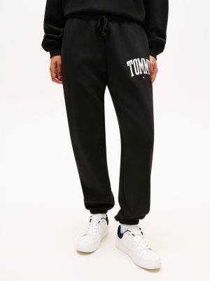 Tommy Hilfiger Varsity Logolu Kişi Trenin Şalvarı, Qara