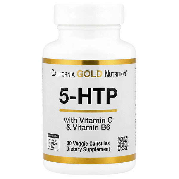 California Gold Nutrition 5-HTP B6 və C Vitamini 60 Vegetarian Kapsul