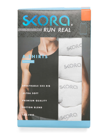 SKORA 5 Paket Pamuk Qarışımlı Ribli Tank Top