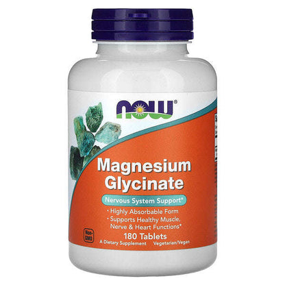 Now Foods Magnesium Glizinat 180 Tablet 100 Mg Hər Tablet YoxYox