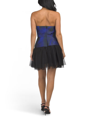 BCBGMAXAZRIA Çapılı Askısız Mini Tutu Geyimi
