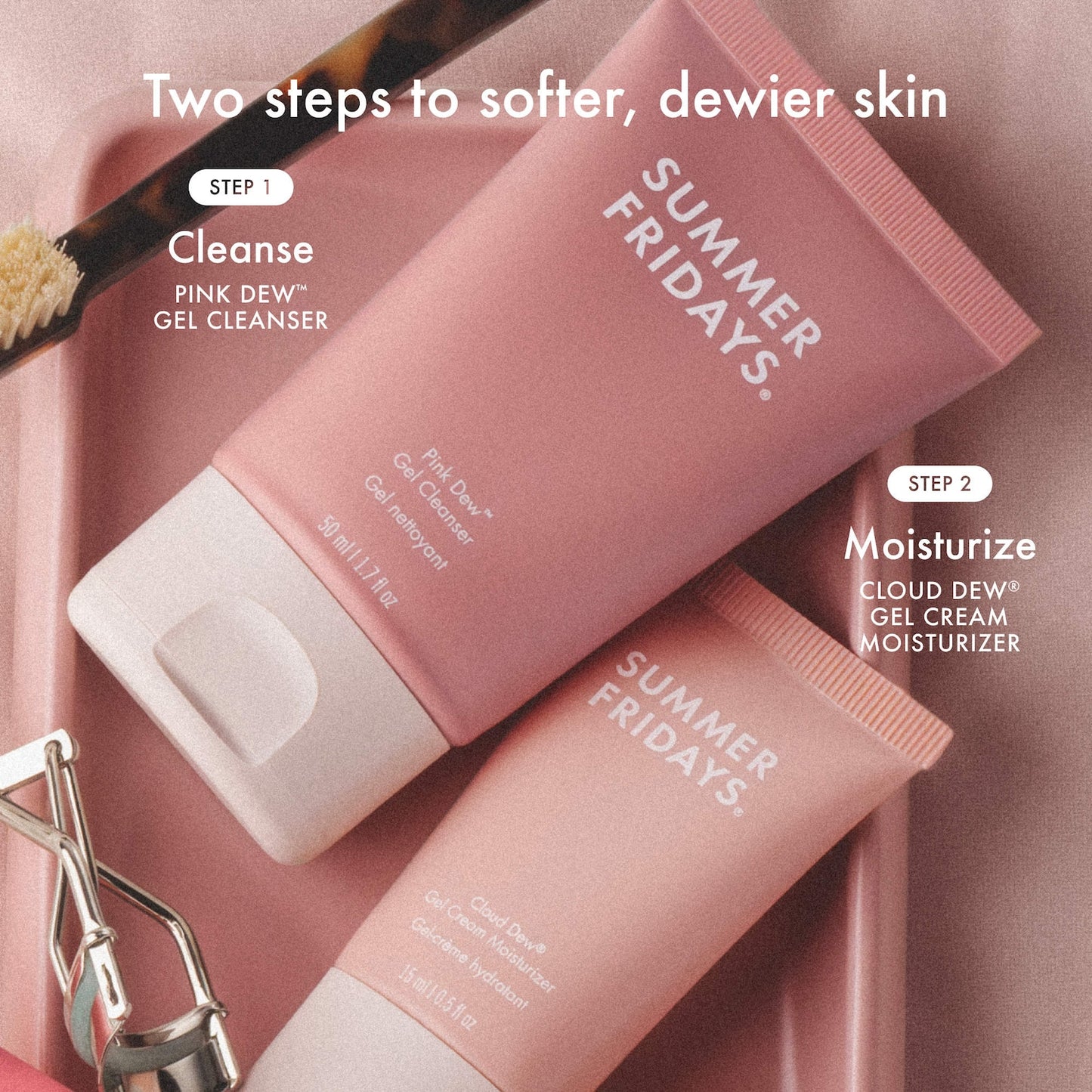 Summer Fridays Pink Dew Gel Üz Yuma Vasitəsi