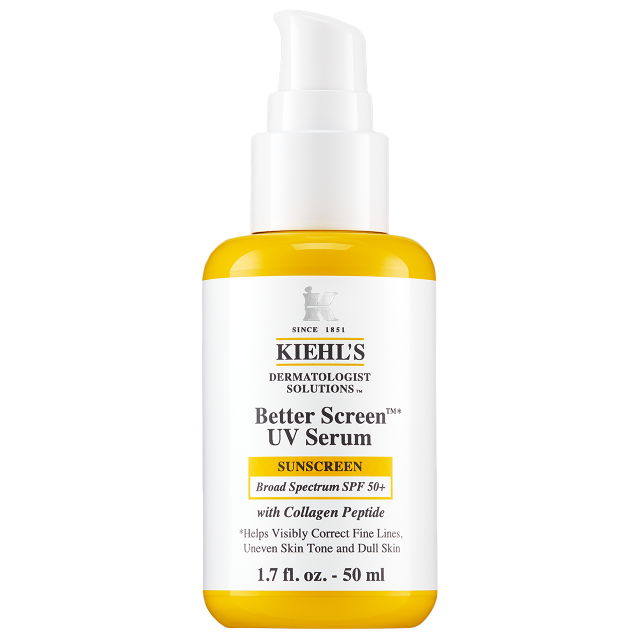 Kiehl's Since 1851 Better Screen™ UV Serumu SPF 50+ Kollagen Peptidi ilə Günəş Kremi
