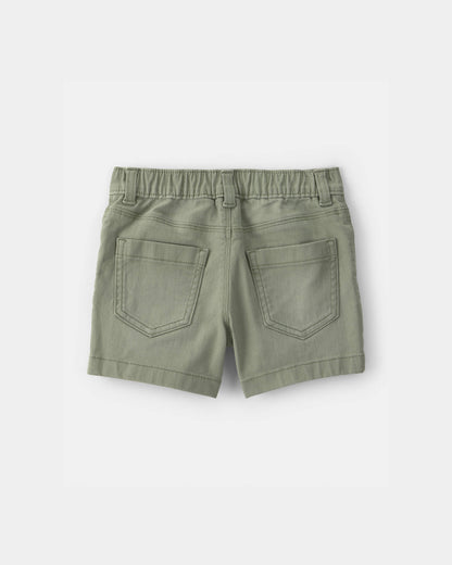 Carter's Uşaq Twill Elastikli Şortlar - Zeytun