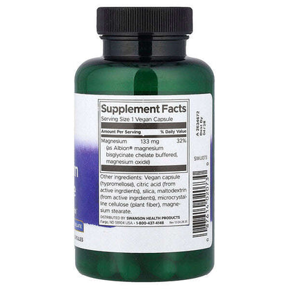 Swanson Albion Magnesium Glisin 133 Mg 90 Vegan Kapsul YoxYox