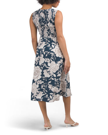 Smocked Top Midi Geyim
