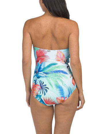 JANTZEN Flora Qarın Kontrol Bandeau Bir Parça Bağlama