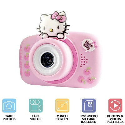 Hello Kitty Uşaq Rəqəmsal Kamerası: Elektron Görünüş, USB-C Bağlantısı, 2" Ekran, 48 MP